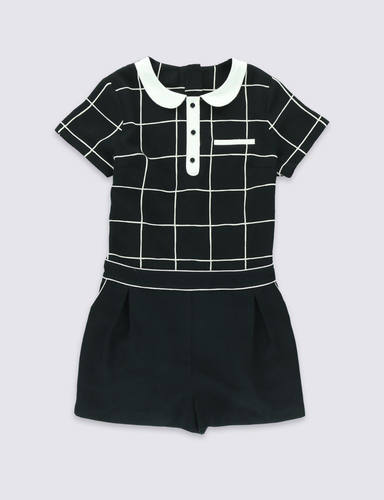 Grid Checked Playsuit (5-14 Years) 2 of 5