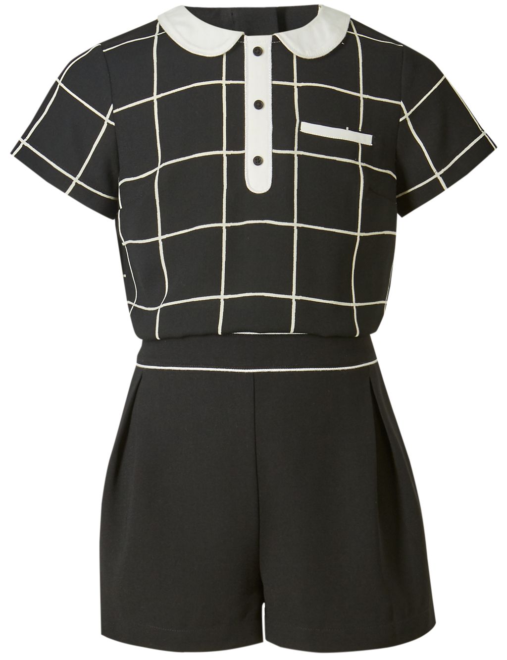 Grid Checked Playsuit (5-14 Years) 4 of 5