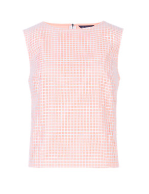 Grid Checked Sleeveless Top Image 2 of 4