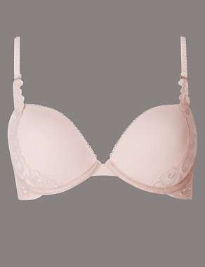 Guipure Embroidered Padded Balcony Bra A-E Image 2 of 4