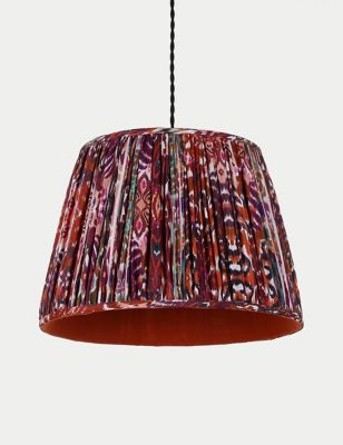 M&S Cabana Pleated Tapered Lamp Shade - Colour Mix, Colour Mix