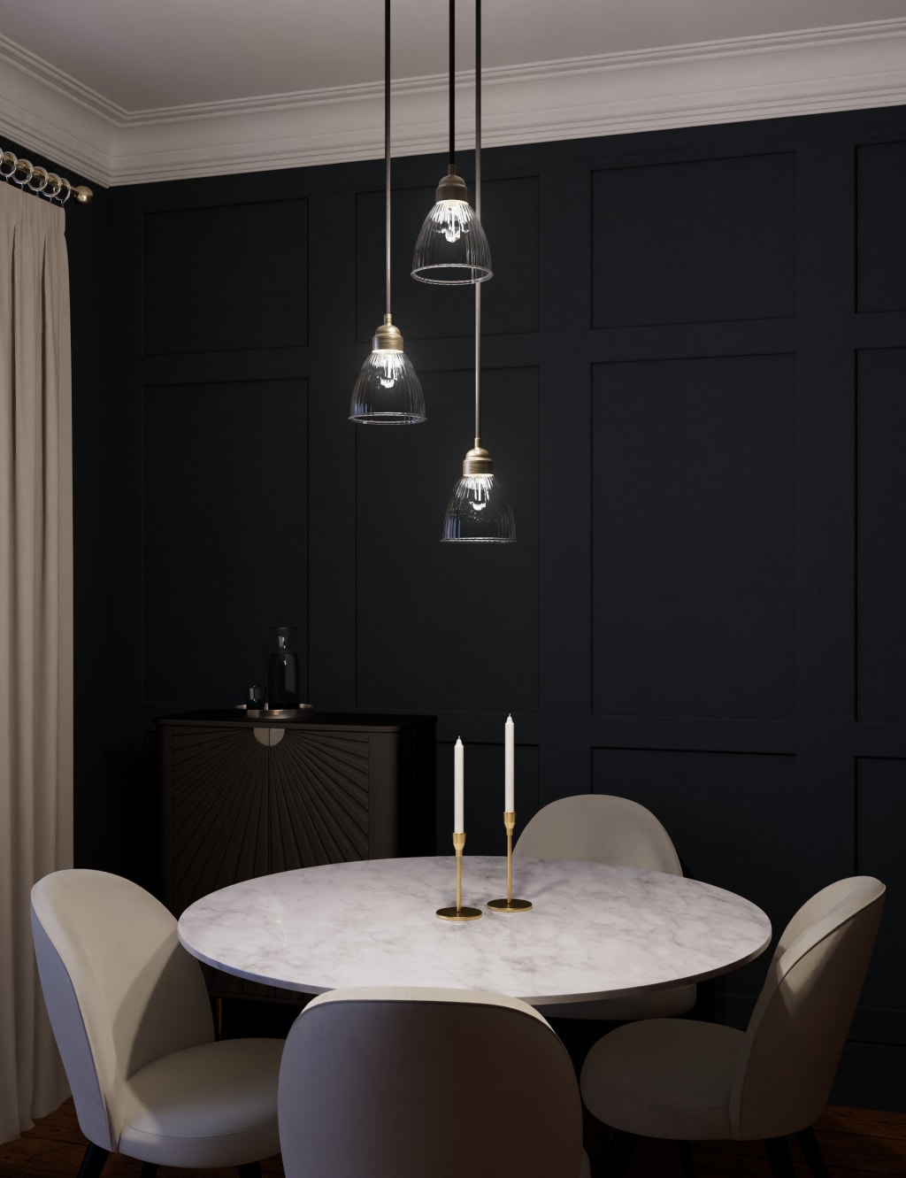 Florence Glass 3 Multi Pendant Light