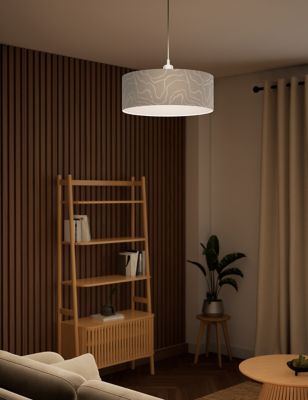 Mineral Wave Drum Lamp Shade