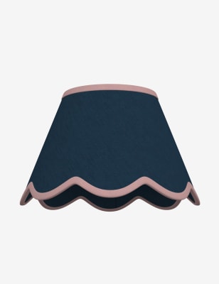 

M&S Collection Scallop Trim Ceiling Lamp Shade - Navy, Navy