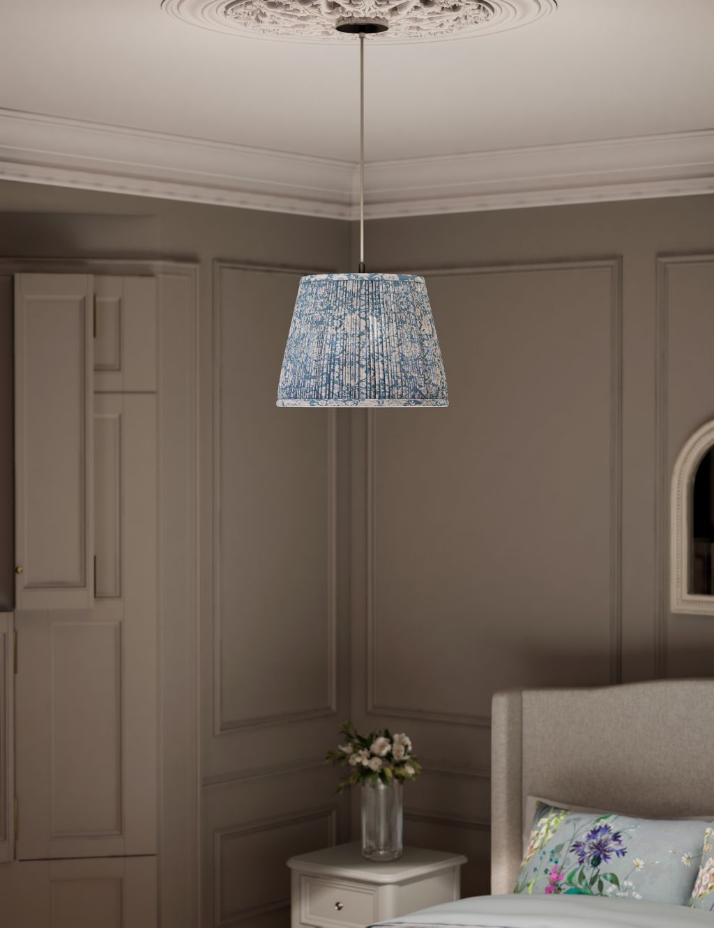 Pomegranate Pleated Tapered Lamp Shade