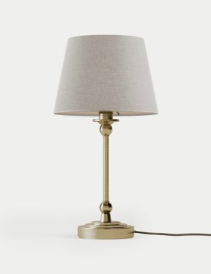 M&S Blair Table Lamp - Antique Brass, Antique Brass