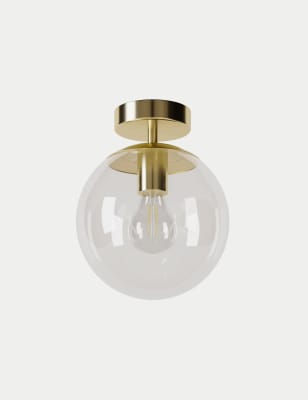 M&S Aurora Flush Ceiling Light - Polished Brass, Polished Brass