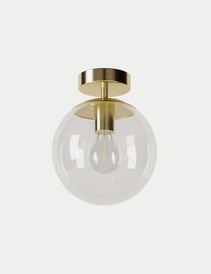 M&S Aurora Flush Ceiling Light - Polished Brass, Polished Brass
