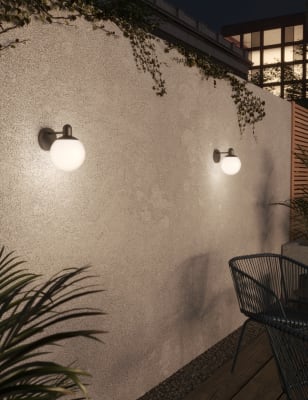 Outdoor Opal Ball Wall Light
