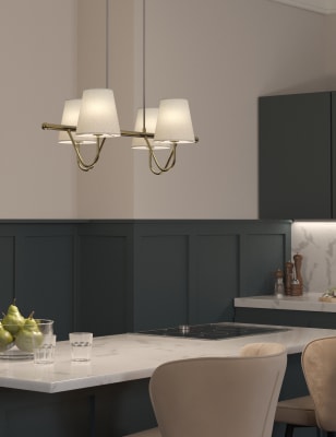 Metal 4 Shade Bar Ceiling Light