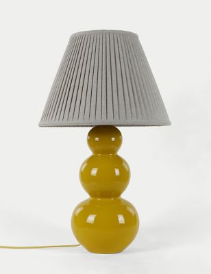 M&S Flynn Table Lamp - Ochre, Ochre,Red,Grey