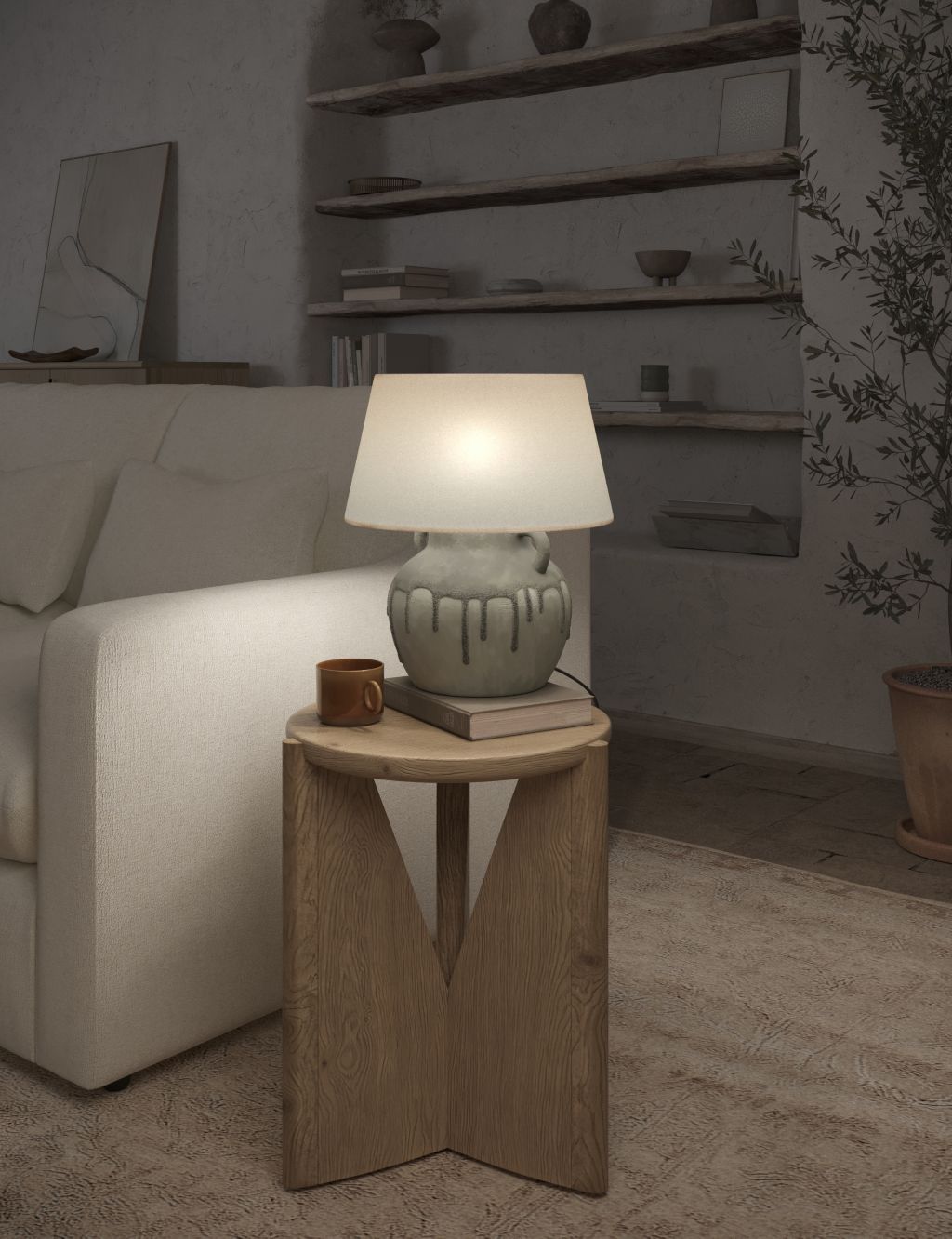 Ceramic Drip Handle Table Lamp image 2