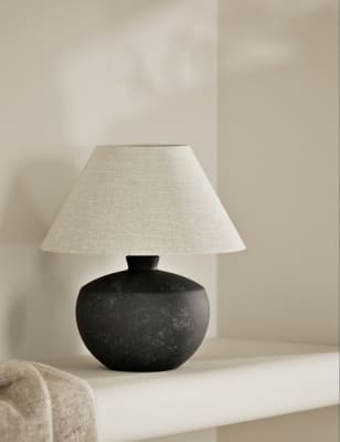 

M&S Collection Roma Urn Table Lamp - Black, Black