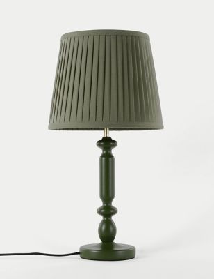 Cleo Wooden Bobbin Table Lamp