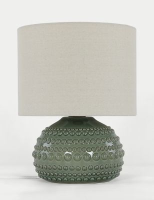 M&S Rio Table Lamp - Green, Green