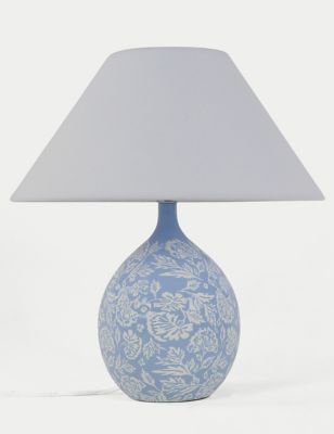 Ava Ceramic Floral Table Lamp