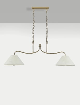 M&S Sylvia Bar Pendant Light - Antique Brass, Antique Brass