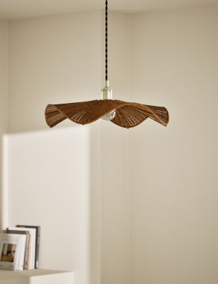 Rocco Rattan Easy Fit Ceiling Lamp Shade