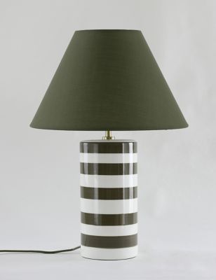 M&S Oti Table Lamp - Green, Green,Ochre