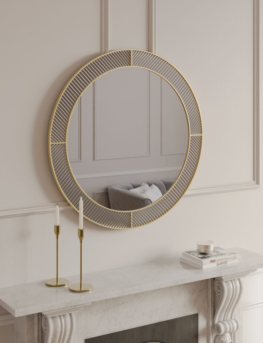 Monroe Round Hanging Wall Mirror