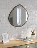 Oak Irregular Hanging Wall Mirror