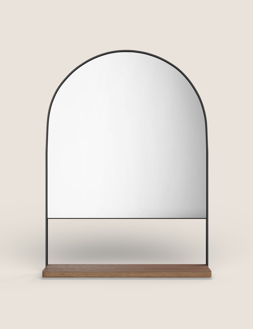 Milan Medium Curved Mirror with Shelf image 2