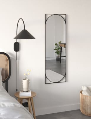 

Large Oval Wall Mirror - Charcoal, Charcoal