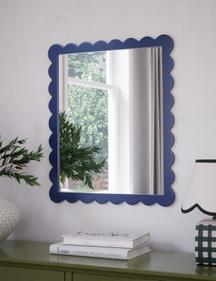 M&S Ella Wall Mirror - Powder Blue, Powder Blue