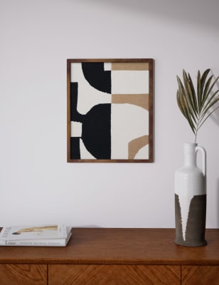 

M&S Collection Geometric Abstract Woven Framed Wall Art - Multi, Multi