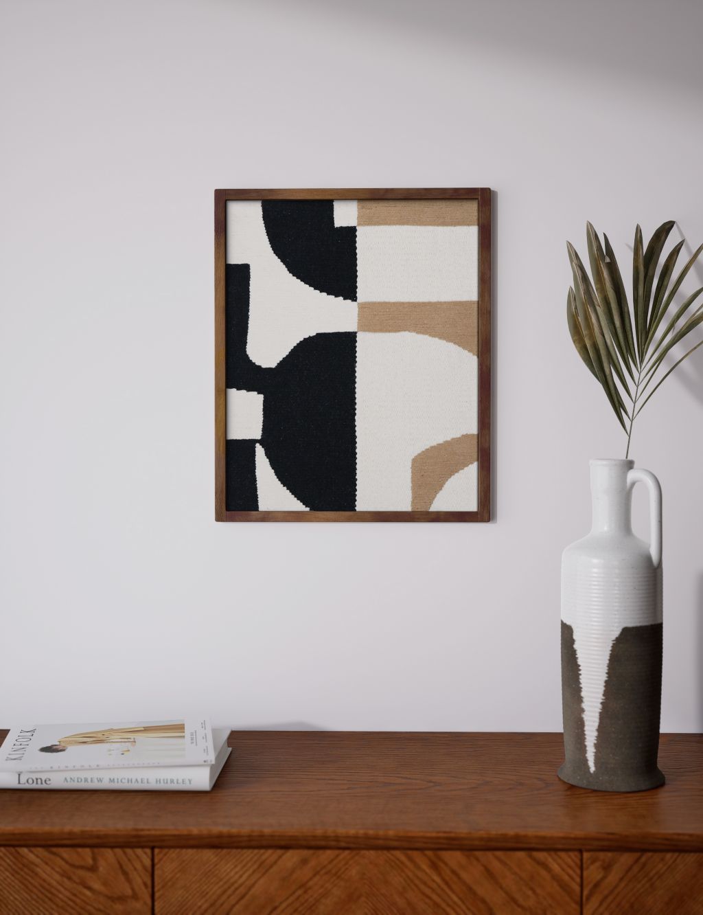 Geometric Abstract Woven Framed Wall Art