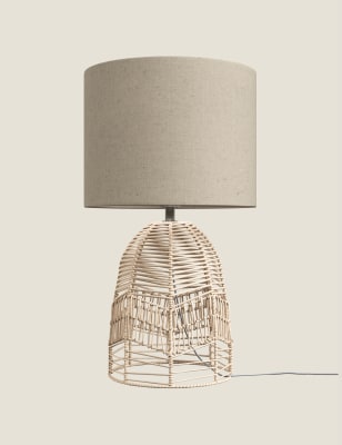 

Rattan-Tischlampe - Naturfarben, Naturfarben