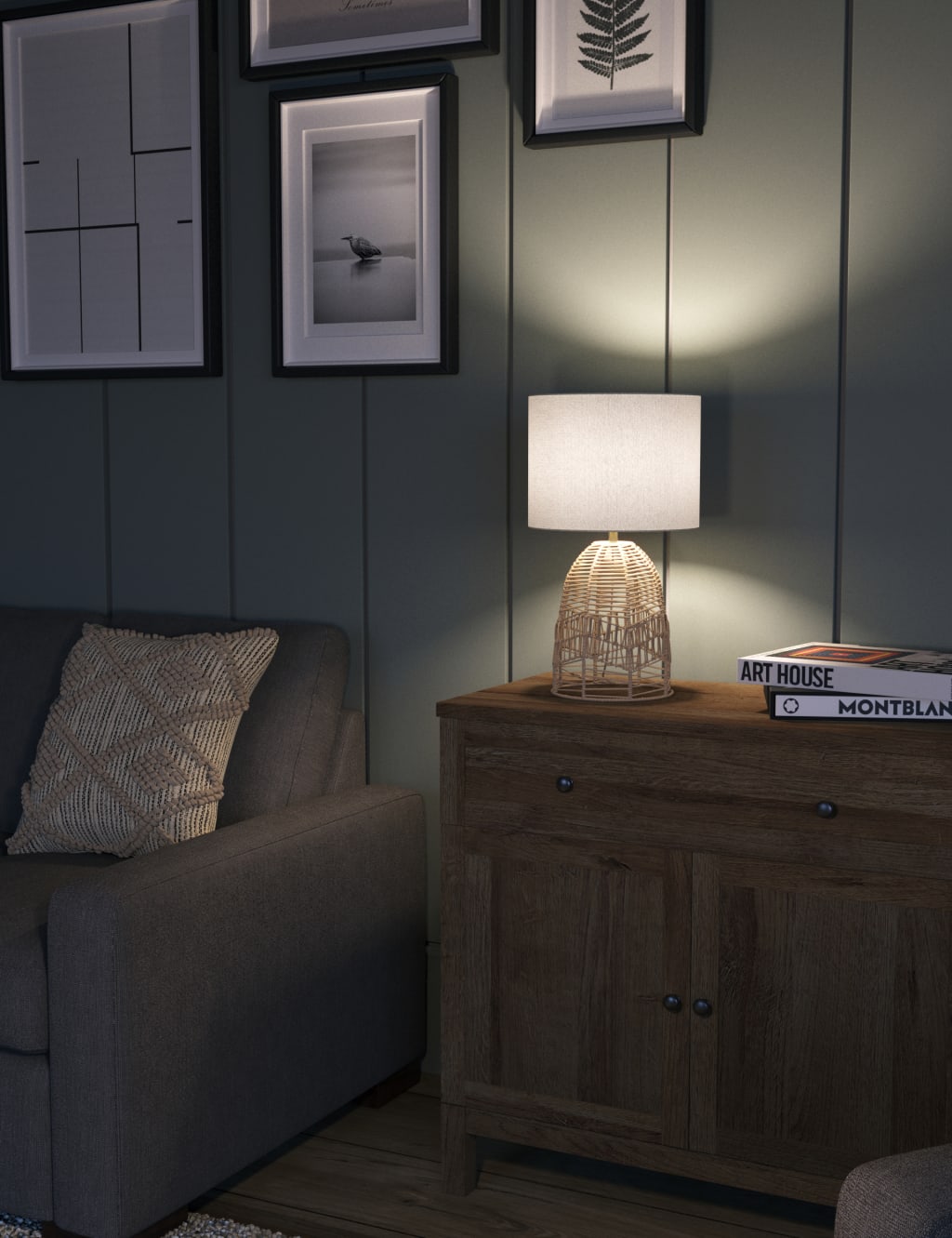 Rattan Table Lamp