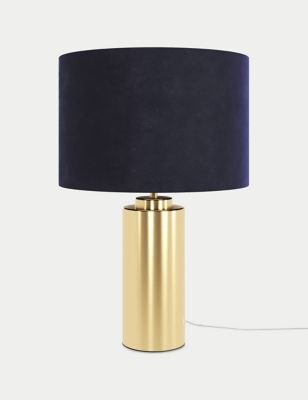 M&S Maxwell Table Lamp - Polished Brass, Polished Brass,Pewter