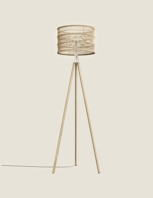 

Casual Rattan Floor Lamp - Natural, Natural