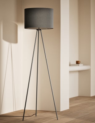 

Metal Tripod Floor Lamp - Grey, Grey