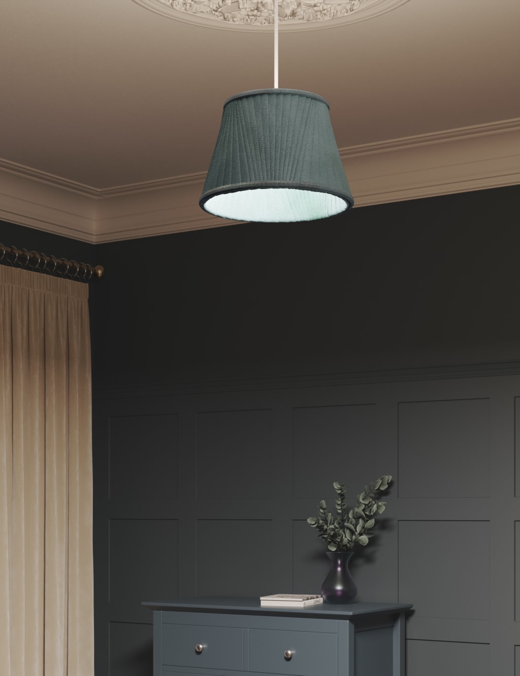 Faux Silk Pleated Shade