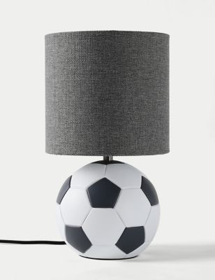 M&S Football Table Lamp - White, White