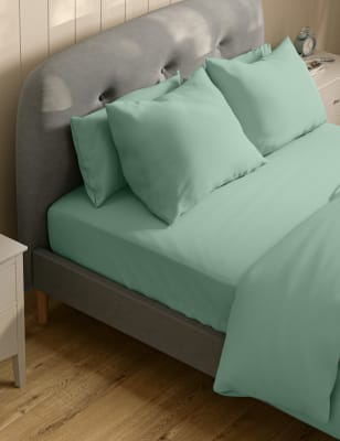 

Angenehm kühles Spannbettlaken mit hohem Tencel™-Anteil - Dark Aqua, Dark Aqua