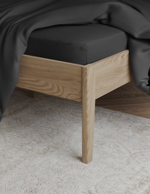 

M&S Collection Einfarbiges Spannbettlaken aus ägyptischer Baumwolle (Fadenzahl 230) - Granite, Granite