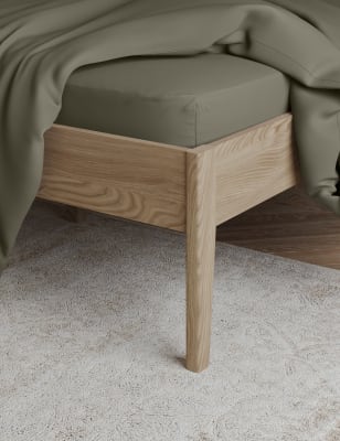 

M&S Collection Einfarbiges Spannbettlaken aus ägyptischer Baumwolle (Fadenzahl 230) - Khaki, Khaki