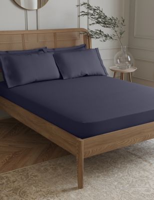 

M&S Collection Egyptian Cotton 230 Thread Count Deep Fitted Sheet - Midnight Navy, Midnight Navy