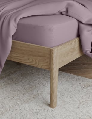 

M&S Collection Sábana bajera profunda de algodón egipcio de 230 hilos - Dusted Mauve, Dusted Mauve