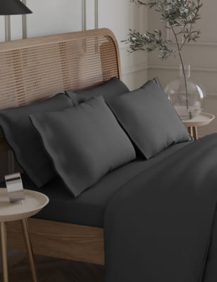 

M&S Collection Pack de 2 fundas de almohada de algodón egipcio de 230 hilos - Granito, Granito