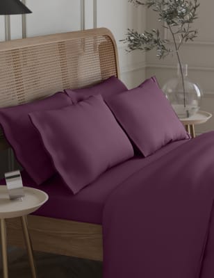 

M&S Collection 2er-Pack Kissenbezüge aus ägyptischer Baumwolle (Fadenzahl 230) - Violett, Violett