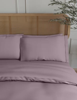 

M&S Collection 2er-Pack Kissenbezüge aus ägyptischer Baumwolle (Fadenzahl 230) - Gedämpftes Malve, Gedämpftes Malve
