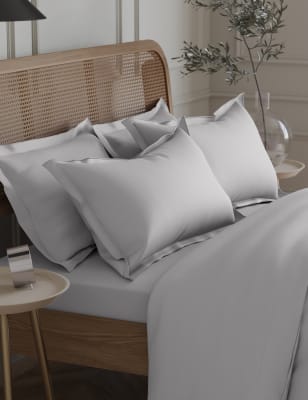 

M&S Collection Pack de 2 fundas de almohada Oxford de algodón egipcio de 230 hilos - Blanco, Blanco