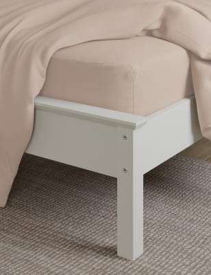 M&S Pure Cotton 180 Thread Count Deep Fitted Sheet - DBL - Blush, Blush,Chambray,White,Cream,Ochre,S