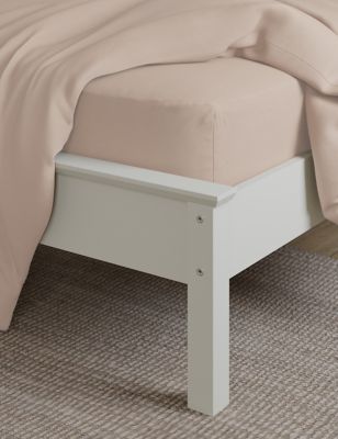 M&S Pure Cotton 180 Thread Count Deep Fitted Sheet - 5FT - Blush, Blush,Chambray,Sage,Silver Grey