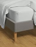 ملاءة سرير بحواف مطاطية عميقة من القطن الصافي بكثافة 180 خيط