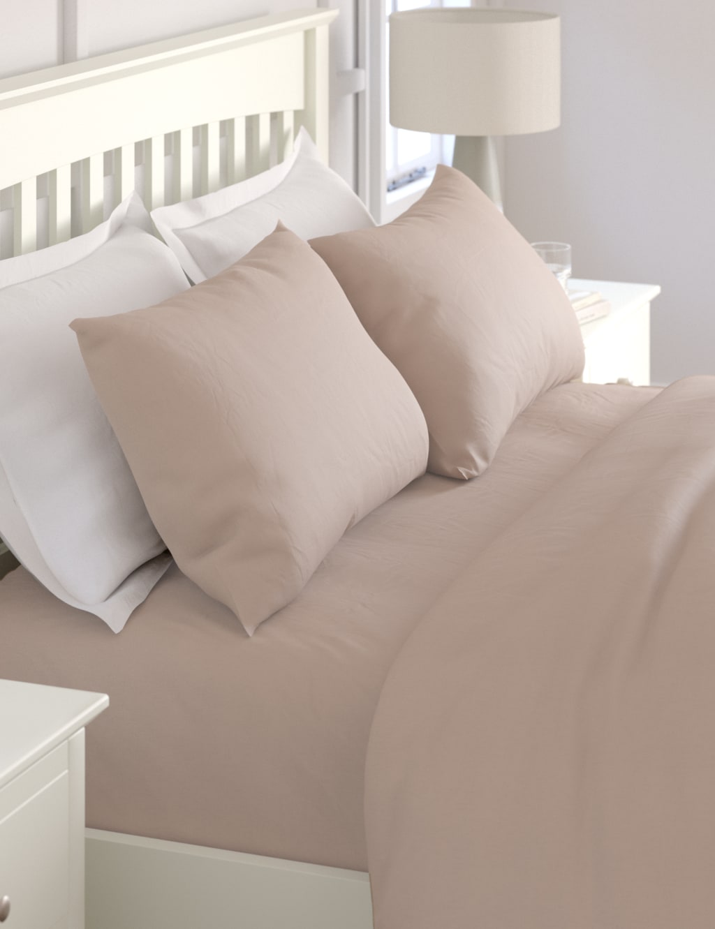 2 pk Pure Cotton 180 Thread Count Pillowcases